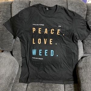 Chalice Farms Peace Love and Weed T-Shirt XL